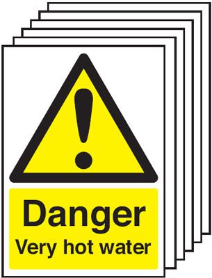 A5 Danger Vey Hot Water - Rigid Pk of 6 - Y1427399