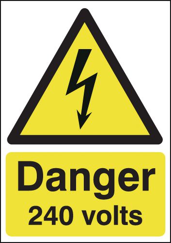 A5 Danger 240 Volts - Rigid - Y1339048