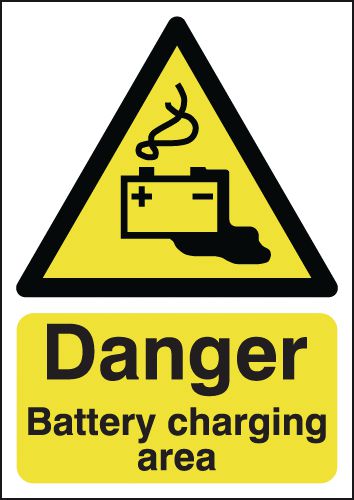 A4 Danger Battery Charging Area - Rigid - Y1339184