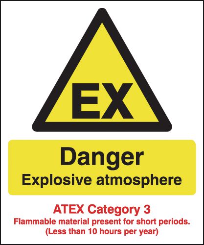 A4 Danger Explosive Atmosphere (ATEX Category 3) - Rigid - Y2457629