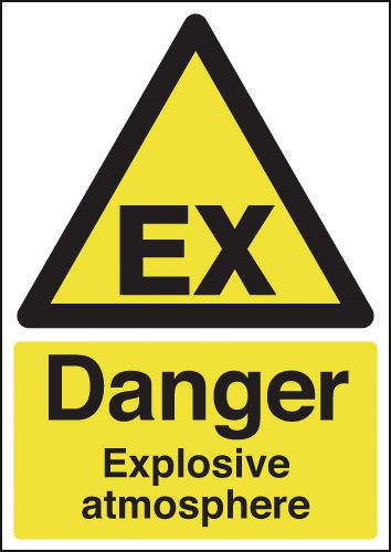 A5 Danger Explosive Atmosphere - Self Adhesive - Y1339451