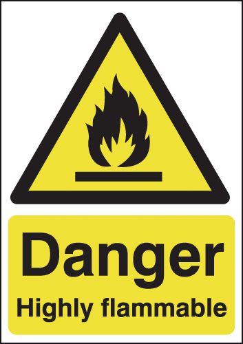 A5 Danger Highly Flammable - Rigid - Y1419062