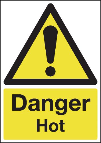 150x125mm Danger Hot - Rigid - Y1339776