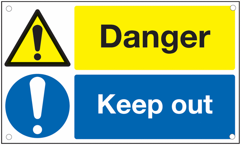 300x500mm Danger Keep Out - Aluminium - Y1339787