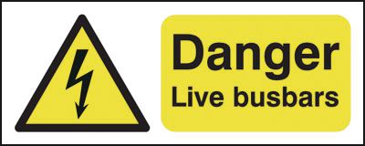 100x250mm Danger Live Busbars - Rigid - Y1339798