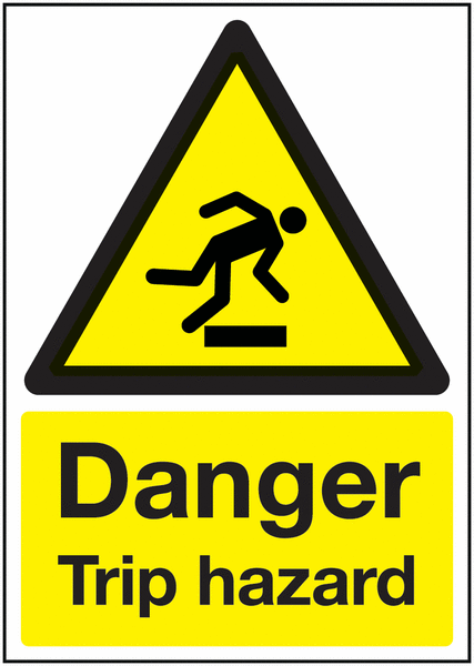 A5 Danger Trip Hazard - Rigid - Y1419160