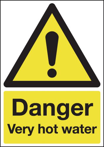 A5 Danger Very Hot Water - Rigid - Y1419167