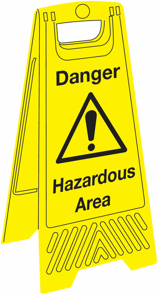 680x300mm Danger Hazardous Area Floor Stand - Y933632