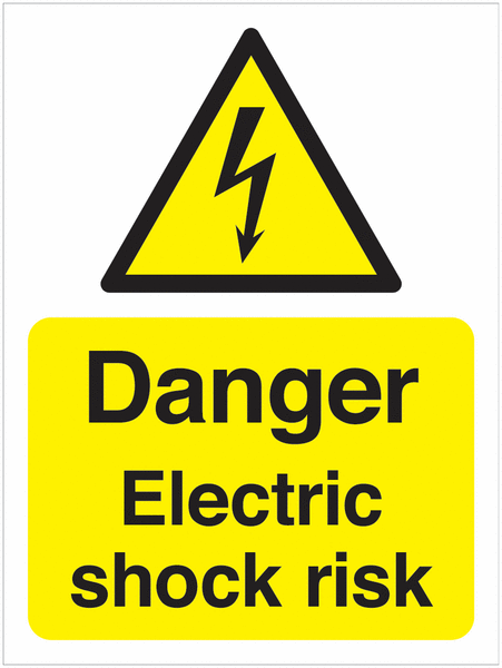 400x300mm Danger Electric Shock Risk - Polycarbonate - Y1339373