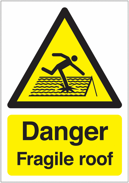 A5 Danger Fragile Roof - Rigid - Y1339569