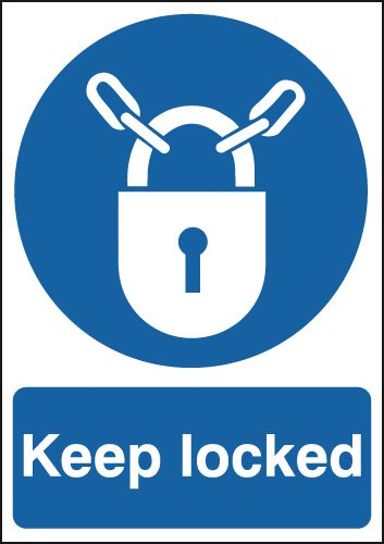 A4 Keep Locked - Rigid - Y1341816 – RackingLabels